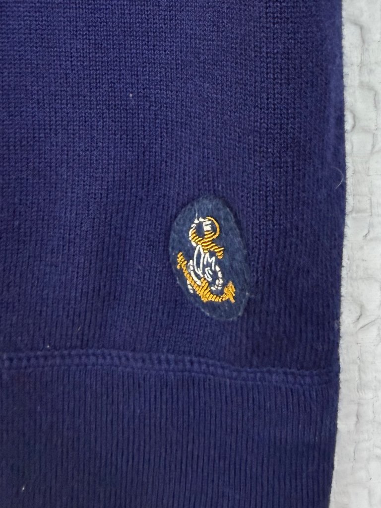 Quaker Marine Supply Co. Vintage Archival Crewneck Sweater Navy Blue Size L — image 3 of 8